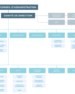 Organigramme floute vitre opacifiee