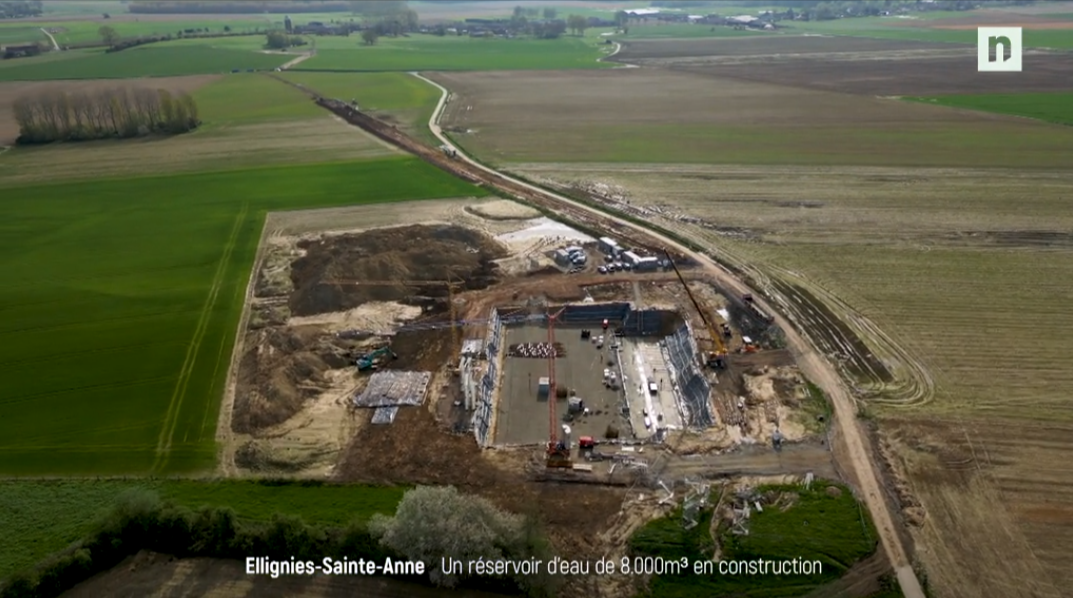 Chantier SRRE SD8 Ellignies - prise de vue aérienne No Tele